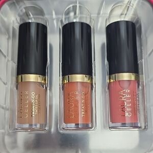 Laura Geller Treat & Go Lip Oil Set - Fast Track- Photo Finish -Home Stretch NEW